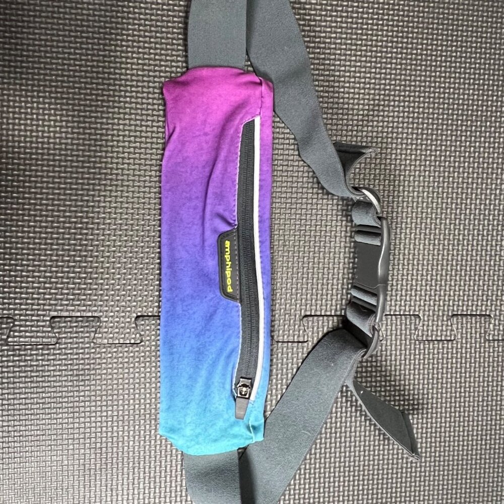 Amphipod Gradient Running Belt Waist Pack With Adjustable Strap Zippered Pocket